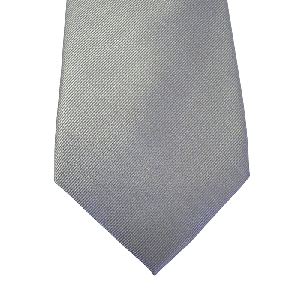 Wedding Tie in Pure Silk Plain Silver Grey