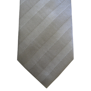 Wedding Tie in Pure Silk Silver Grey in Diagonal Stripe design