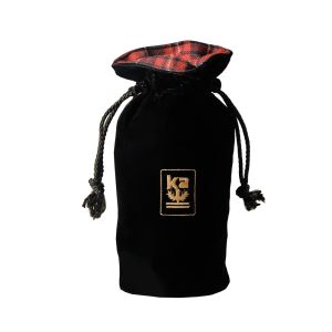 The Offcut Tartan and Velvet Bottle Bag