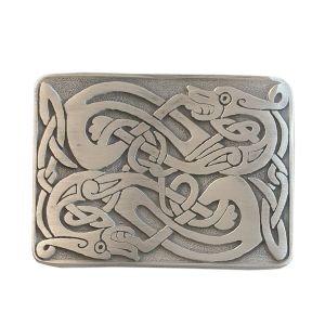 Zoomorphic Design Pewter Buckle in Matt Finish