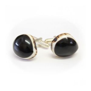 Antler and Bull Horn Cufflinks with Silver Plated Back