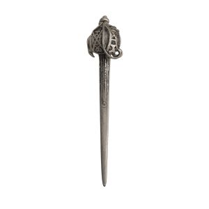 Hilted Claymore Kilt Pin in Antique Pewter