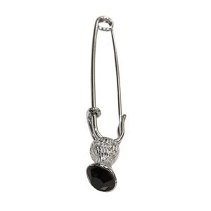 Thistle Kilt Pin with Emerald Effect Stone in Antique Pewter Finish