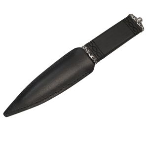 Small Celtic design Handle Sgian Dubh with Leather Scabbard