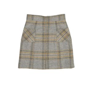 A Line Tweed Skirt in Lichen