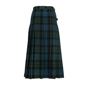 Classic Kilted Skirt in Mackay Old Colours - Calf Length