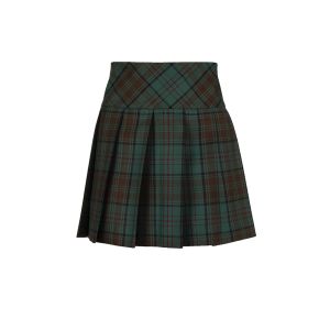 Hipster Pleated Skirt in County Dublin Tartan - Mini Length