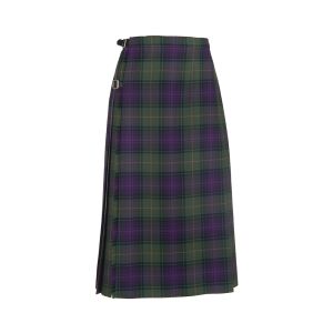 Classic Kilted Skirt in Kinloch Anderson Heather Tartan - Below the Knee Length