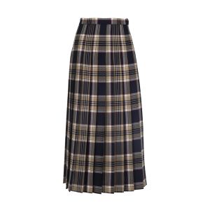 All Round Knife Pleat Skirt in Blue Stewart Tartan