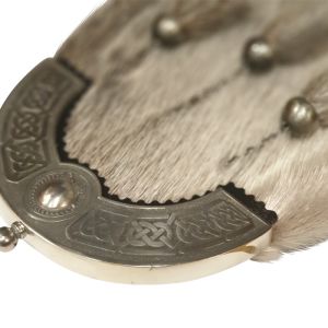 Seal Skin Dress Sporran with Celtic Torq Design in Antique Finish - Reduced to Clear
