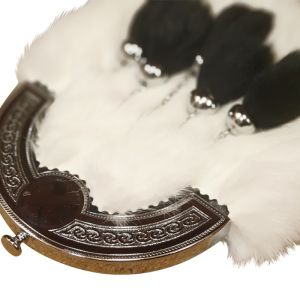 White Rabbit Dress Sporran with Celtic Cantle in Chrome Finish - Reduced to Clear