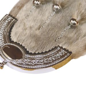 Sealskin Dress Sporran with Celtic Cantle and 3 tassels - Reduced to Clear
