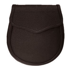 Simple Leather Day Sporran in Brown