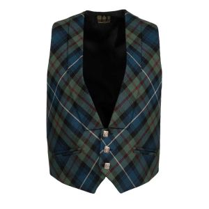 Bias Cut Evening Waistcoat in Robertson Hunting Muted Tartan