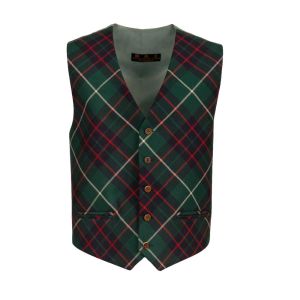 Bias Cut Day Waistcoat in Macintyre Hunting Modern Tartan