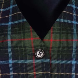 Ladies Waistcoat in Green and Blue Tartan