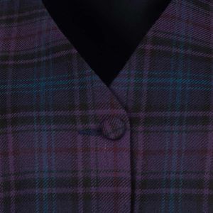 Cloth Back Ladies Waistcoat in Kinloch Anderson Thistle Tartan