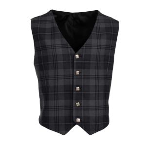 Day Waistcoat in Grey Granite Tartan