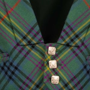 Bias Cut Evening Waistcoat in Johnstone Ancient Tartan