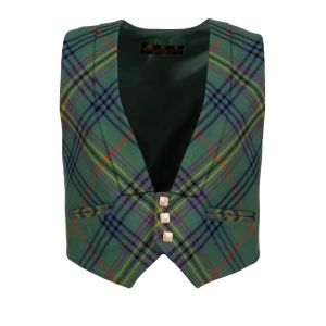 Bias Cut Evening Waistcoat in Johnstone Ancient Tartan