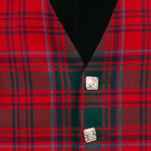Day Waistcoat in Grant Red Modern Tartan