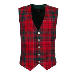 Day Waistcoat in Grant Red Modern Tartan