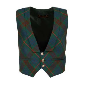 Bias Cut Evening Waistcoat in Buchanan Hunting Ancient Tartan