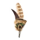 Feather Lapel Pin - Chestnut Hawk