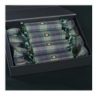 Box of 4 Christmas Crackers in Kinloch Anderson Heather Tartan