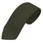 Green Muted plain wool tie to tone with kilt