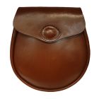Bridle Leather Day Sporran - No Tassels in Conker