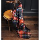 Cashmere Throw in Black Stewart Tartan
