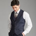 The Kinloch Anderson 1868 Collection Anderson Lapel Tweed Midnight Ocean Waistcoat