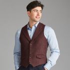 The Kinloch Anderson Anderson Lapel Waistcoat in Pheasant Tweed