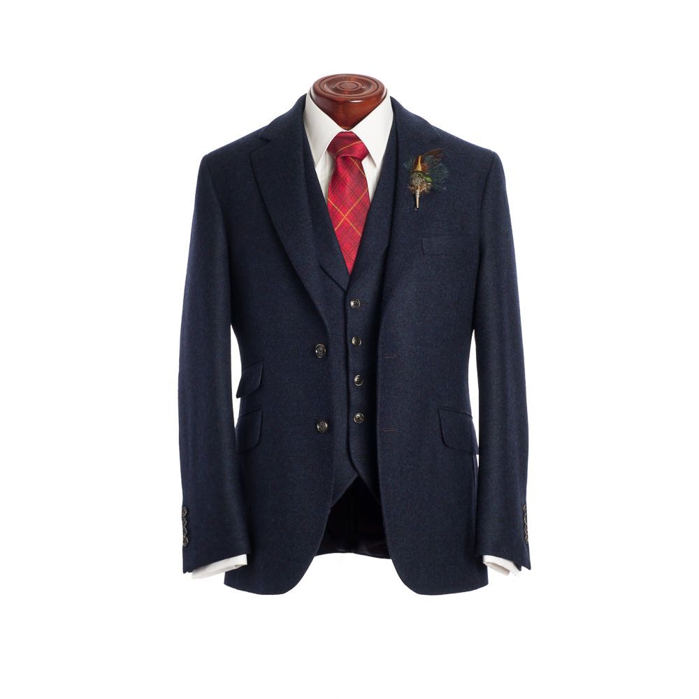 Men's Kinloch Anderson Scotland Gray Lambswool Zip Jacket