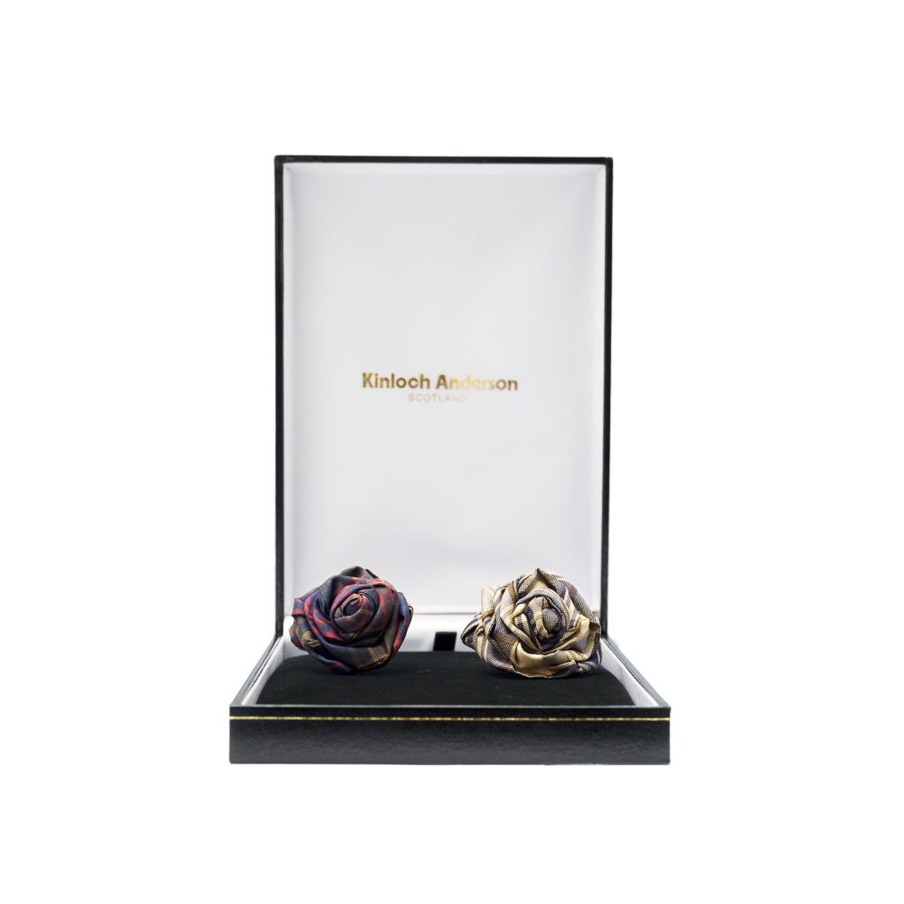 Silk Boutonnière - Kinloch Anderson House Tartan - Kinloch Anderson