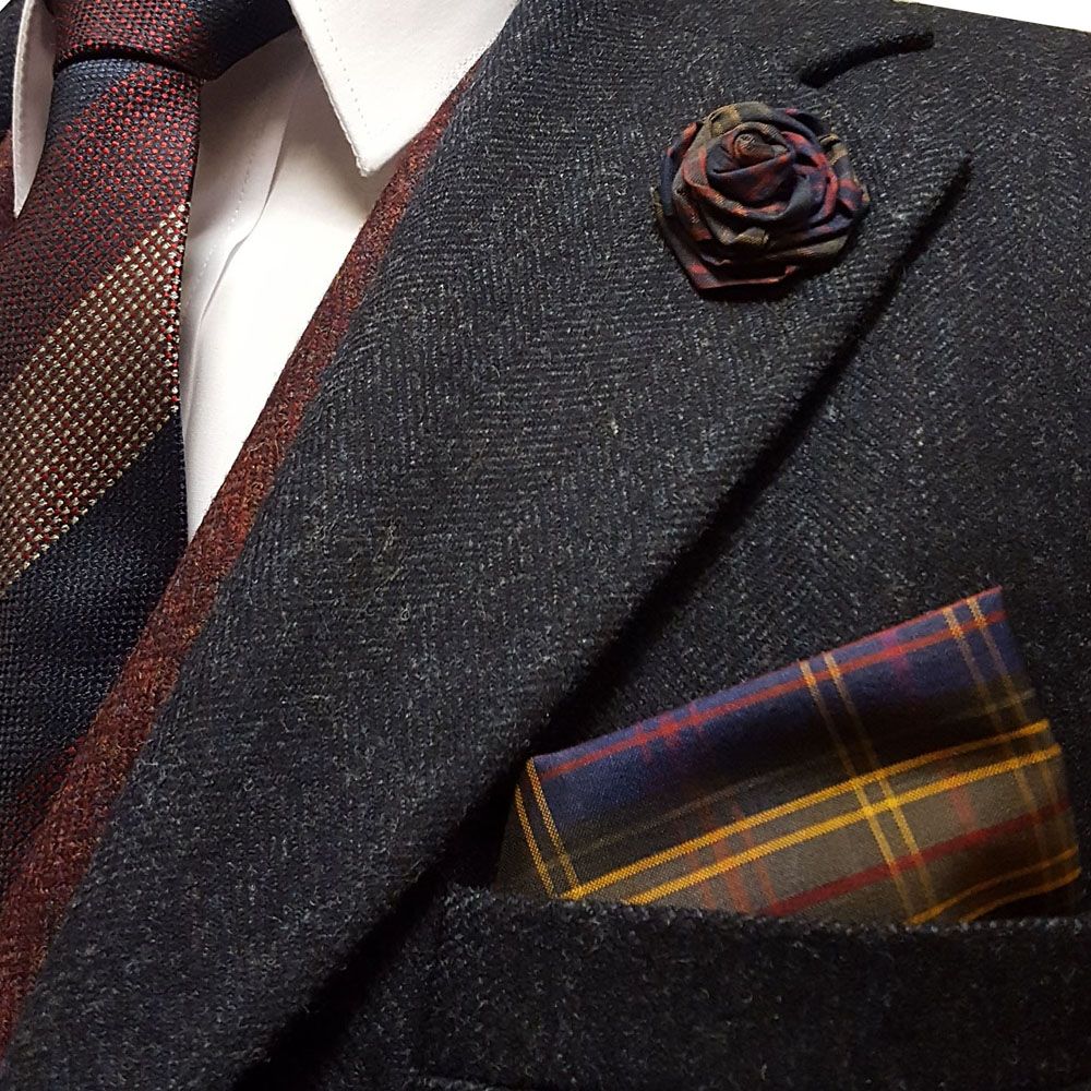 Kinloch Anderson Silk Tartan Pocket Square - Kinloch Anderson