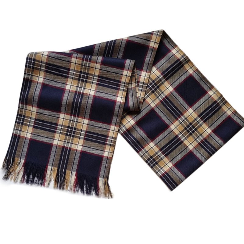 Evening Sash in Stewart Navy Tartan in Fine Wool length 90"