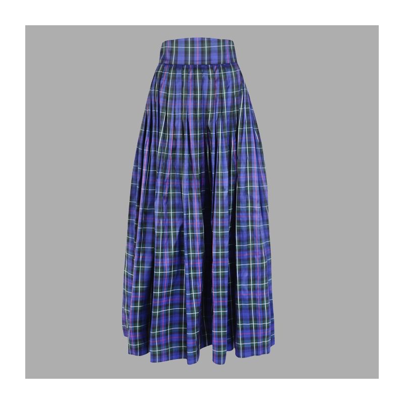 THE LOCHROMA SILK EVENING SKIRT IN MACKENZIE TARTAN