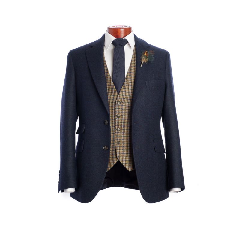 Cairngorm Highland Waistcoat - Blue Check