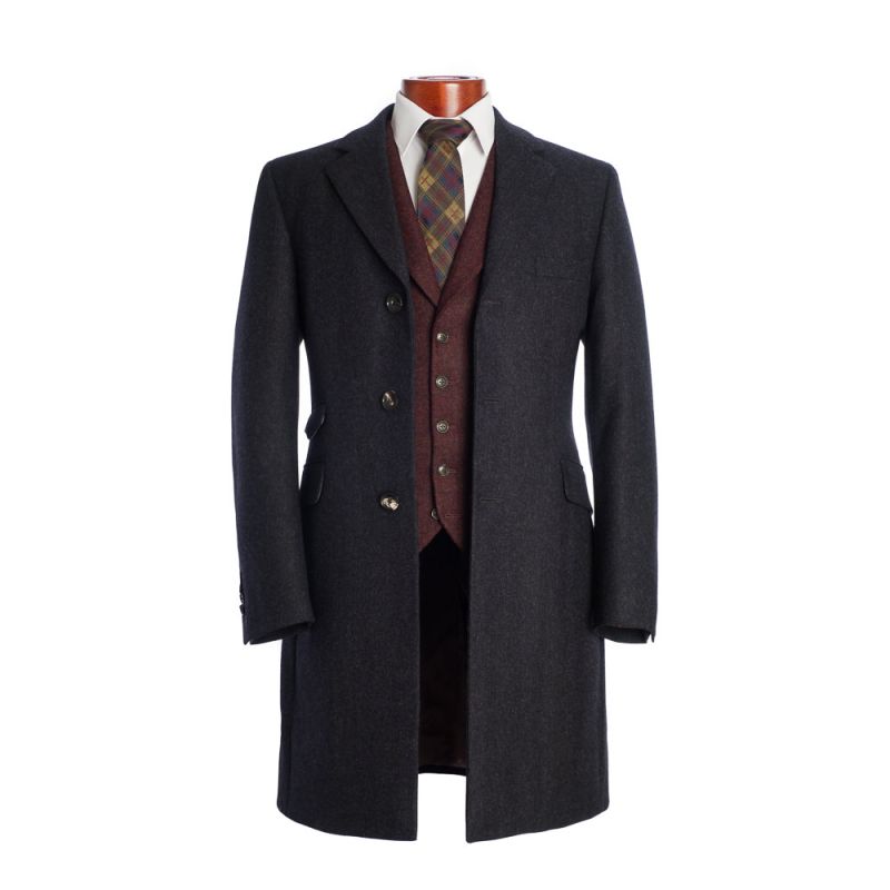 The Hislop Overcoat - Dark Navy
