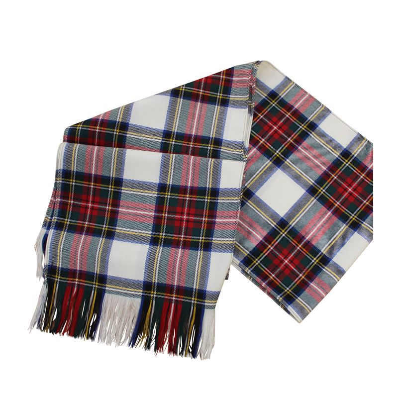 Evening Sash in Stewart Dress Tartan in Fine Wool length 90"