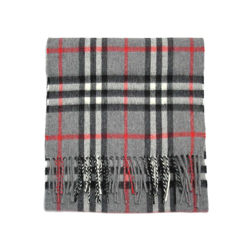 Lambswool Scarf in Thompson Grey Tartan