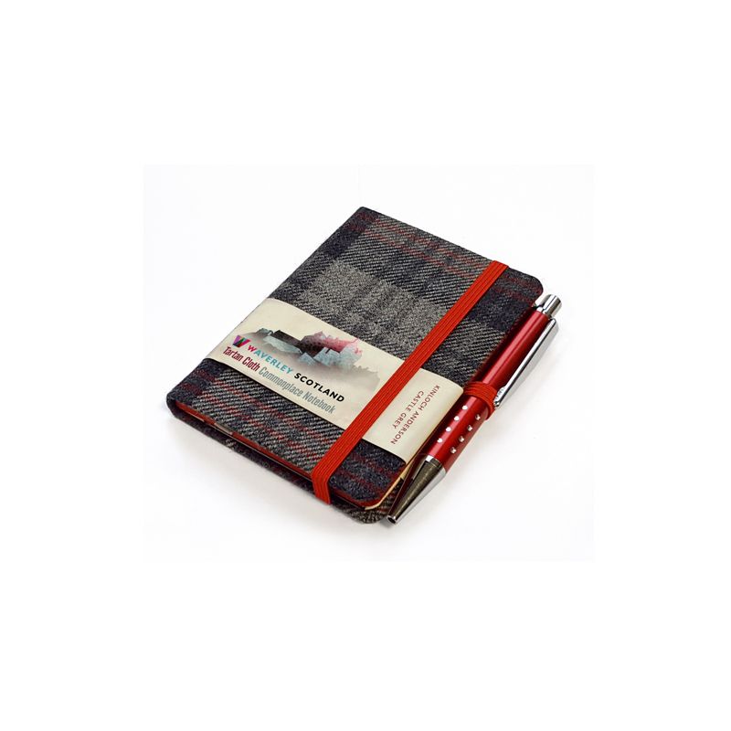 Kinloch Anderson Tartan Notebook in Castle Grey Tartan Angled