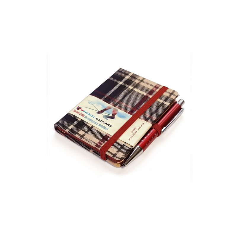 Kinloch Anderson Tartan Notebook in Castle Grey Tartan Angled
