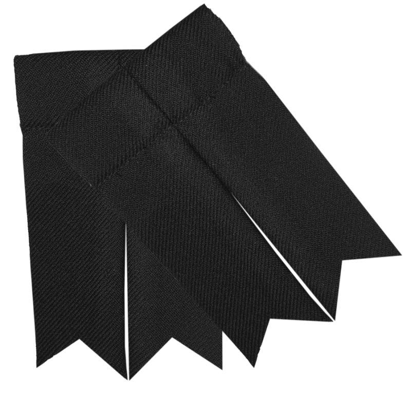 Black Garter Flashes to tone with kilt