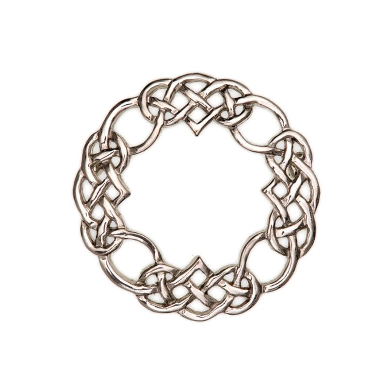Interlace Celtic Brooch in Pewter