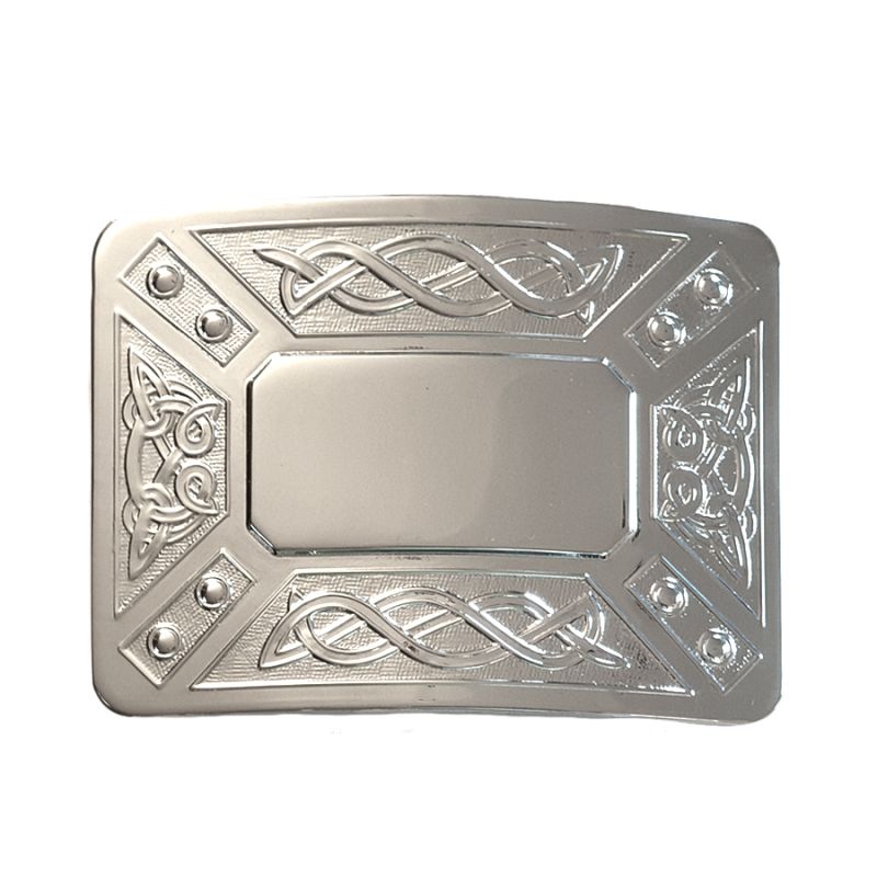 Zoomorphic Design Buckle in Chrome Finish