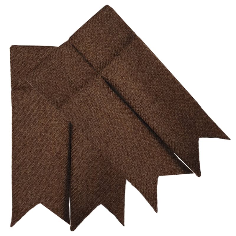 Cocoa Tweed Garter Flashes to tone with kilt