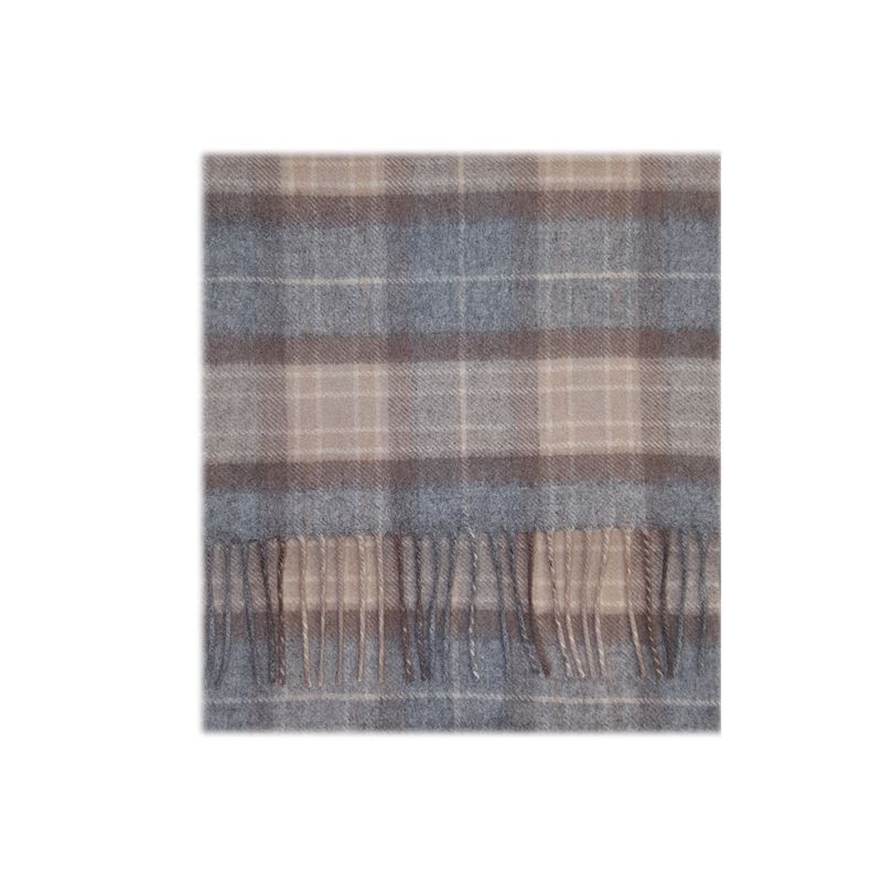 Cashmere Scarf in MacKeller Natural Tartan